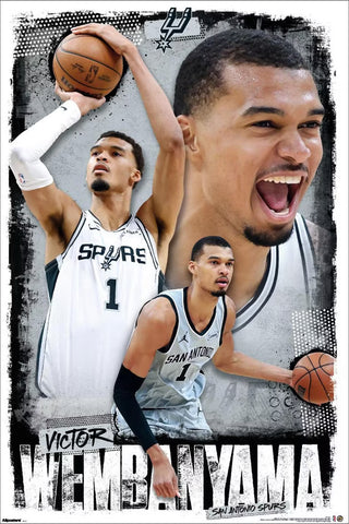 Victor Wembanyama "Triple-Action" San Antonio Spurs NBA Basketball Poster - Costacos 2026