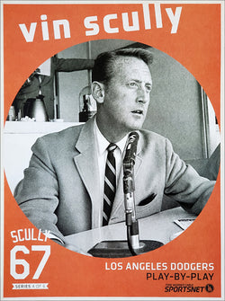 Vin Scully "Play-By-Play" Los Angeles Dodgers Premium 18x24 Poster - Dodgers/Sportsnet LA