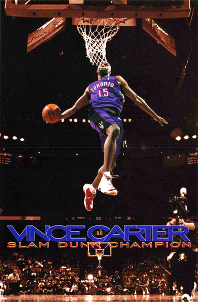 Vince Carter "Oakland Jam" Toronto Raptors 2000 NBA All-Star Slam-Dunk Champion Poster - Costacos Sports