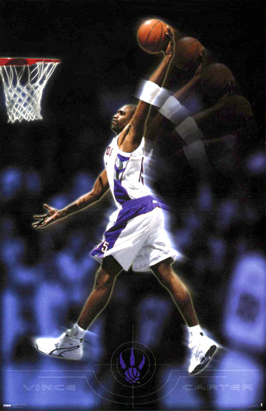 Vince Carter "Pinwheel Slam" Toronto Raptors NBA Action Poster - Costacos 2000