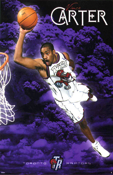 Vince Carter "Sky High" Toronto Raptors Rookie Year NBA Action Poster - Costacos 1999