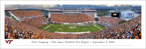Virginia Tech Football Lane Stadium "Franklin Era Begins" Panoramic Poster Print - Blakeway 2026