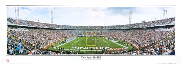 Virginia Cavaliers Football "View From The Hill" Scott Stadium Panoramic Poster Print - Everlasting Images