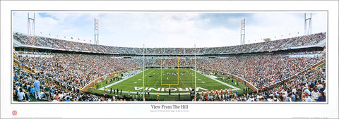 Virginia Cavaliers Football "View From The Hill" Scott Stadium Panoramic Poster Print - Everlasting Images