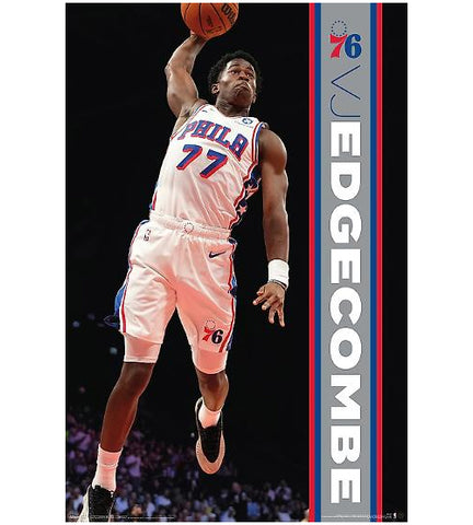 V.J. Edgecombe "Soaring Slam" Philadelphia 76ers NBA Basketball Official Poster - Costacos 2026