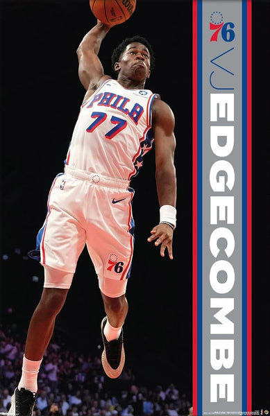 V.J. Edgecombe "Soaring Slam" Philadelphia 76ers NBA Basketball Official Poster - Costacos 2026