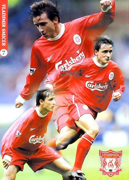 Vladimir Smicer "Triple Action" Liverpool FC Football Soccer Poster - UK 2000