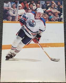 Wayne Gretzky "Early Action" Edmonton Oilers Vintage Original NHL Hockey Poster - Campus Craft 1980-81
