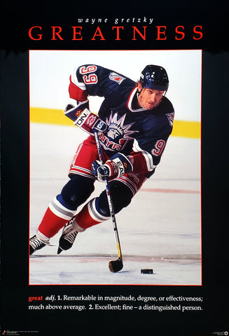 Wayne Gretzky "Greatness" New York Rangers Vintage Original 24x36 Poster - Costacos Brothers 1997