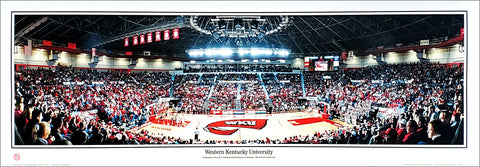 Western Kentucky Basketball (EA Diddle Arena) Panoramic Poster (13.5" x 39") - Everlasting Images