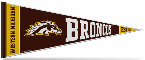 Western Michigan University BRONCOS Official NCAA Team Felt Pennant - Rico Inc.