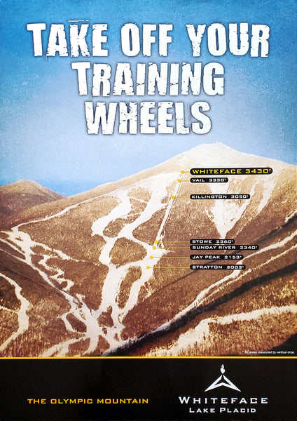 Whiteface Mountain "Training Wheels" Skiing Poster - Whiteface 2010