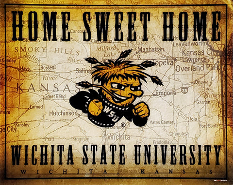 Wichita State Shockers "Home Sweet Home" Poster Print - ProGraphs Inc.