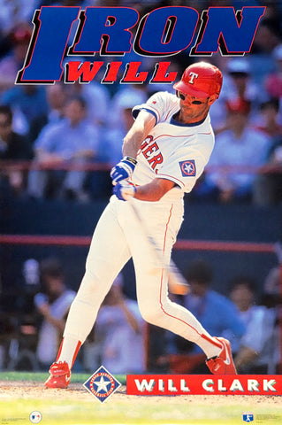 Will Clark "Iron Will" Texas Rangers 1994 MLB Action Poster - Costacos Final Stock Collection