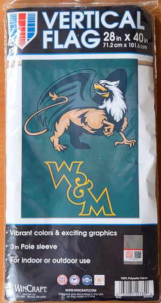 William and Mary Tribe Griffin-Style Official NCAA Team Logo NCAA 28x40 Wall Banner - Wincraft Inc.