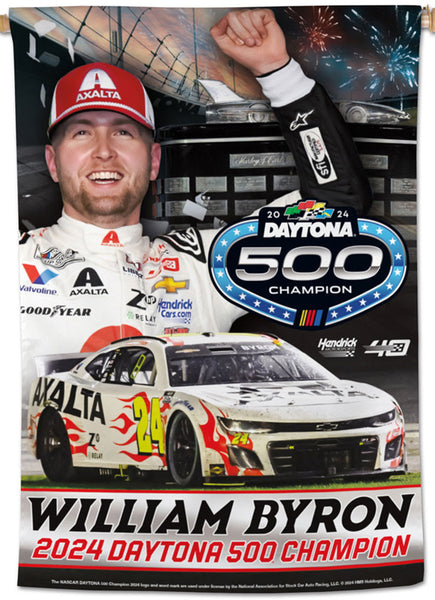 William Byron 2024 Daytona 500 Champion Commemorative NASCAR 28x40 Vertical Banner - Wincraft Inc.