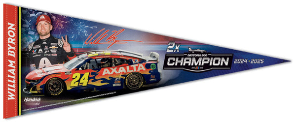 *SHIPS 3/20* William Byron Daytona 500 Champion 2025 Premium Felt Commemorative Felt Pennant - Wincraft