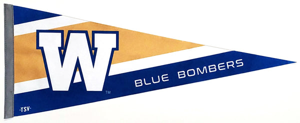 Winnipeg Blue Bombers CFL Football Team Premium Felt Pennant - The Sports Vault Canada