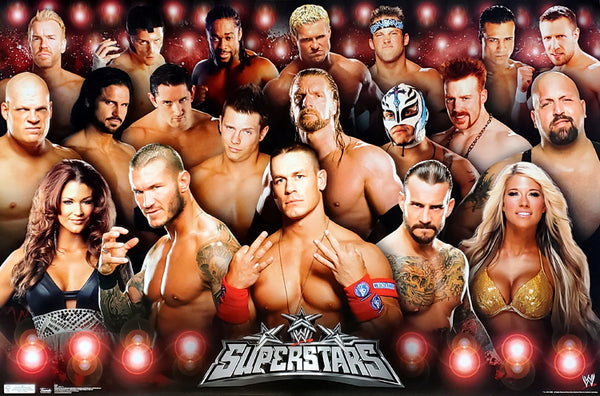 WWE Wrestling Superstars 2011 Poster (Cena, Michaels, Orton, Kelly ++) - Trends International