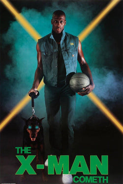 Xavier McDaniel "The X-Man Cometh" Seattle Supersonics Vintage Original 1987 NBA Theme Poster - Costacos Final Stock Collection