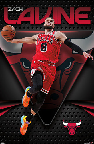 Zach Lavine "Super Slam" Chicago Bulls Official NBA Basketball Poster - Costacos 2023
