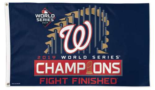 Washington Nationals 2019 World Series Champions Official MLB Baseball DELUXE 3'x5' Team Flag - Wincraft Inc.