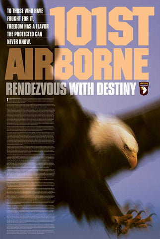 101st Airborne "Rendezvous with Destiny" US Army American Military Poster - American Image