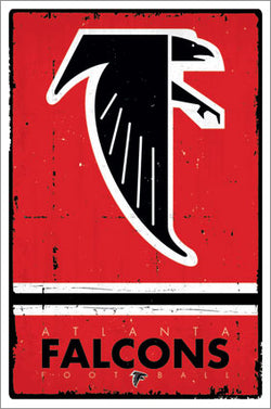 Atlanta Falcons NFL Heritage Series Official NFL Football Team Retro Logo Poster - Trends
