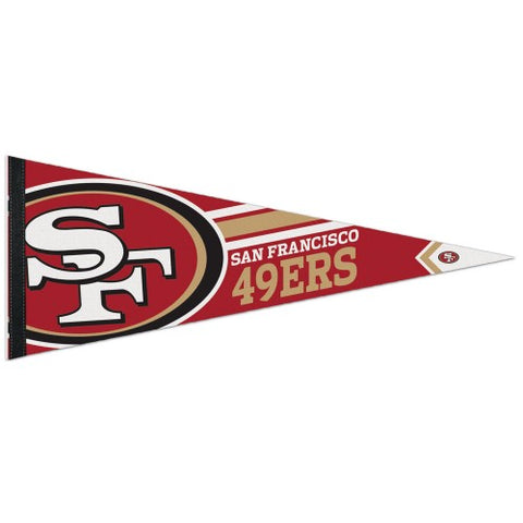 *B/O SHIPS FEB 2024* San Francisco 49ers Official NFL Team Logo Premium Felt Collector's Pennant - Wincraft