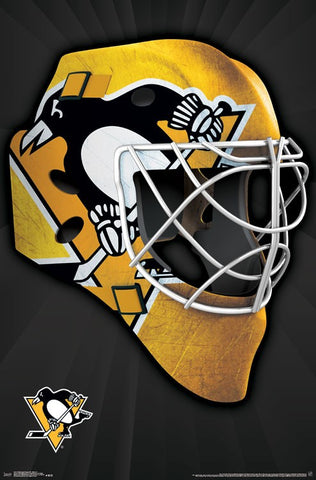 Pittsburgh Penguins Official NHL Hockey Team Logo Goalie Mask Edition Wall Poster - Trends International