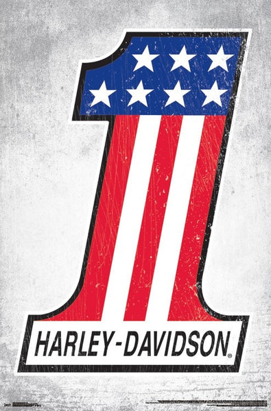 Harley-Davidson Motorcycles "Patriot-1" Official Logo Poster - Trends International Inc.