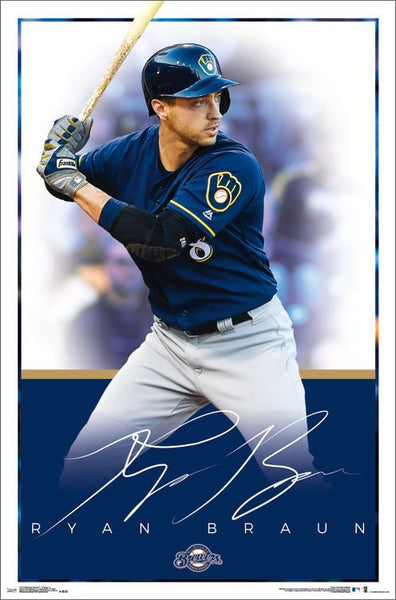 Ryan Braun "Signature Classic" Milwaukee Brewers MLB Action Poster - Trends International