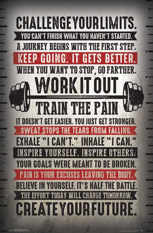 Photo Fitness motivation quote poster