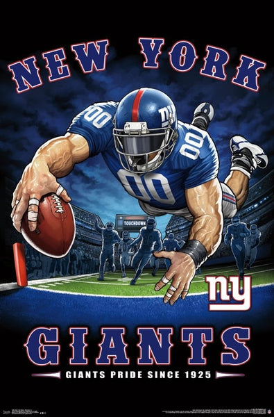 New York Giants "Giants Pride Since 1925" NFL Theme Art Poster - Liquid Blue/Trends Int'l.