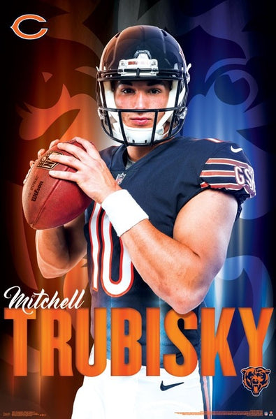 Mitch Trubisky "Arrival" Chicago Bears NFL Football Poster - Trends International