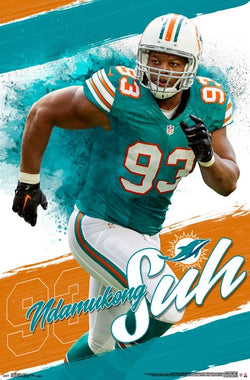 Ndamukong Suh "Superstar" Miami Dolphins Official NFL Football Wall Poster - Trends International