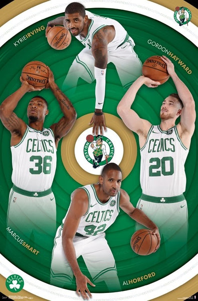 Boston Celtics "Four Stars" Poster (Kyrie, Hayward, Horford, Smart) - Trends 2017-18
