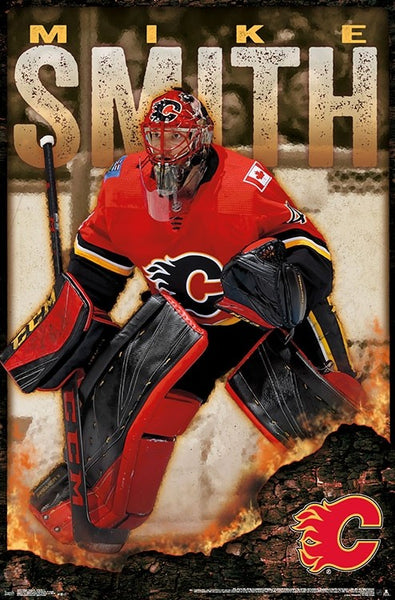 calgary flames smith helmet Mike Smith "Superstar" Calgary Flames Goalie Action Poster