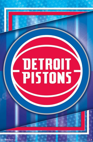 Detroit Pistons Official NBA Basketball Team Logo Poster - Trends International 2017