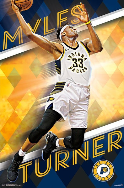 Myles Turner "Soaring" Indiana Pacers NBA Basketball Action Poster - Trends 2018