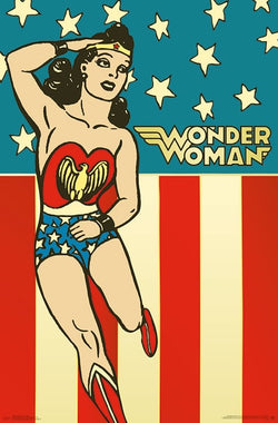 Wonder Woman Vintage 1940s Style Comic Book DC Comics Character Wall Poster - Trends International