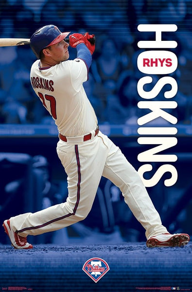 Rhys Hoskins of the Philadelphia Phillies in action against the