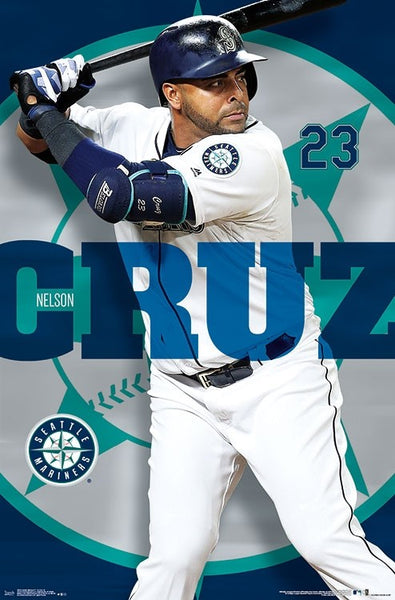 Nelson Cruz "Masher" Seattle Mariners MLB Action Wall Poster - Trends International