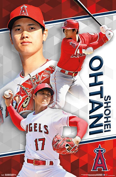 Shohei Ohtani "Double Threat" Los Angeles Angels MLB Baseball Wall Poster - Trends International