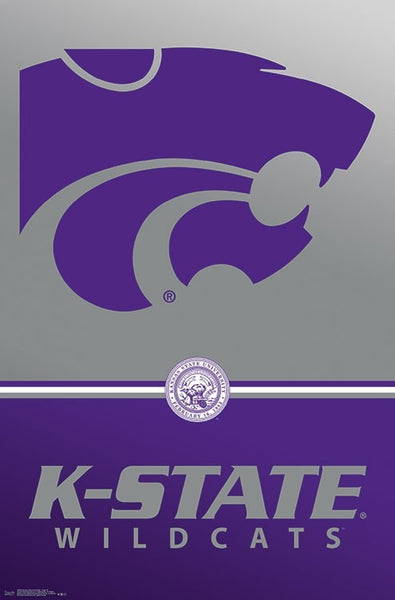 Kansas State University Wildcats Official NCAA Team Logo Poster - Tren – Sports Poster Warehouse