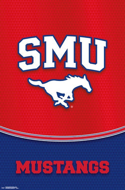 Southern Methodist University SMU Mustangs Official NCAA Team Logo Poster - Trends 2018