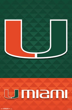 University of Miami Hurricanes Official NCAA Team Logo Poster - Trends International