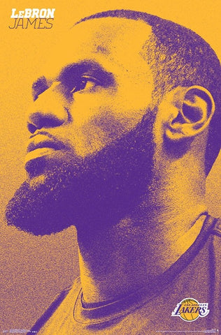 LeBron James Showtime 6 Los Angeles Lakers Official NBA Poster