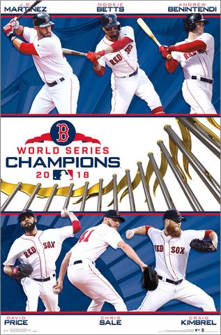 Boston Red Sox 2018 World Series CHAMPIONS 6-Player Commemorative Poster - Trends International