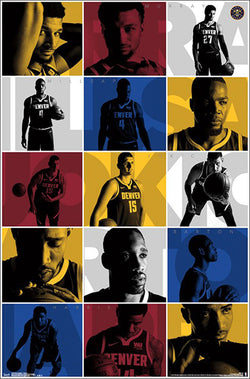 Denver Nuggets "Super Five" Poster (Murray, Milsap, Jokic, Barton, Harris) - Trends International